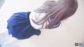 JK制服援交少女，又是被操到叫爸爸的一天，第一视角中出内射