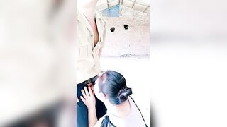 黑丝高跟骚姐姐【中篇】勾搭库房大爷，衣服都没脱就干上了，全程露脸深喉大鸡巴，无套爆草抽插，淫声荡语不断浪叫