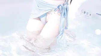 【悠米夏日特辑】快来和悠米清凉一夏吧《应聘的女模特》3 极限驷马（只要敢低头就被水呛）+酸奶爆口+蒙眼+牛奶滴胸+揉捏