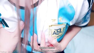 利用身体换取晋升机会~为足球宝贝提供足交和内射服务！