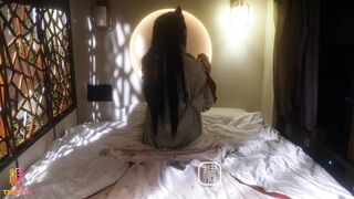 [糖心Vlog] 梦回战国 古装战国袍自慰 渴望哥哥肉棒 内射中出 - 明纱悠子